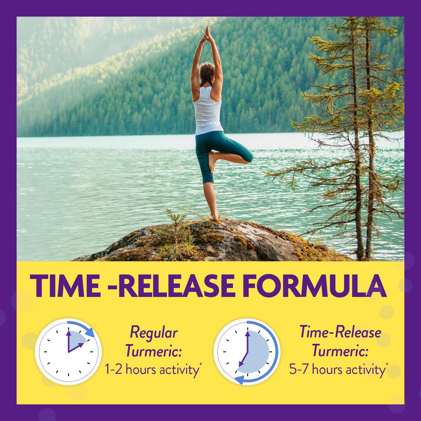 Time-release formula infographic for Turmeric