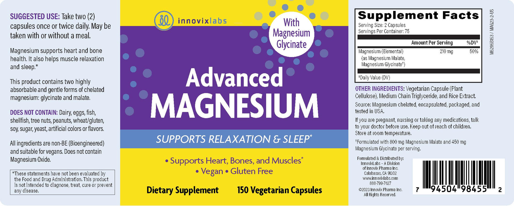 InnovixLabs Advanced Magnesium label