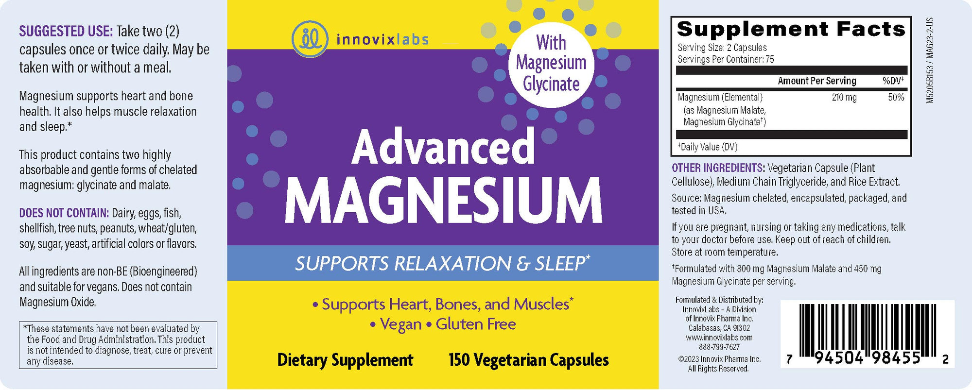 InnovixLabs Advanced Magnesium label