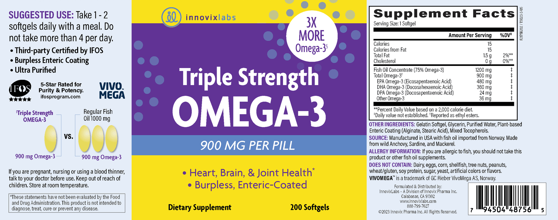 InnvoixLabs Triple Strength Omega-3