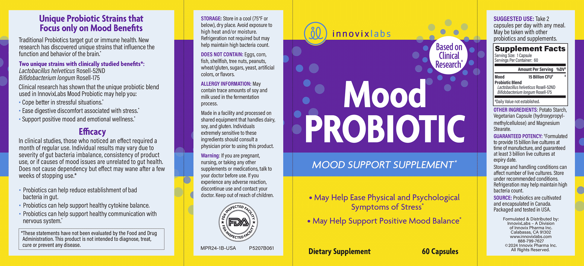 InnvoixLabs Mood Probiotic label