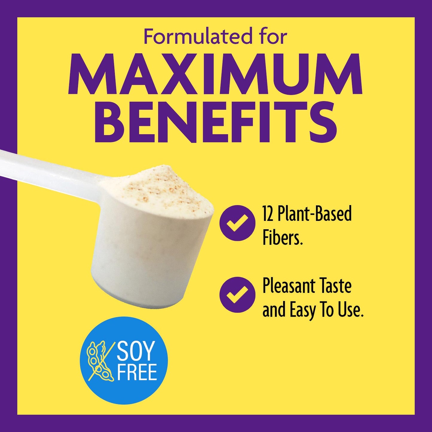Formulated for Maximum Benefits infographic for InnovixLabs Broad Spectrum Prebiotic Fiber