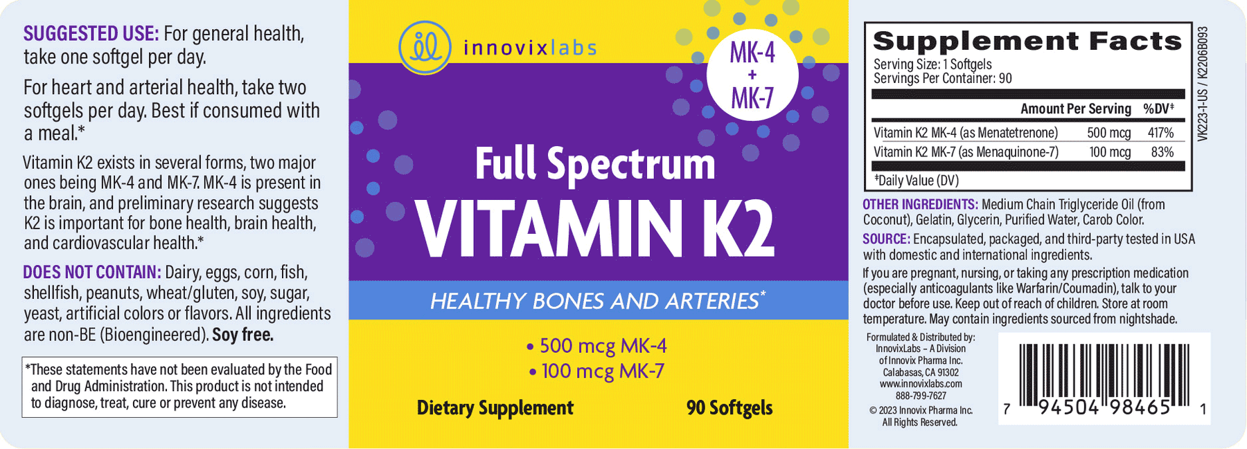 InnovixLabs Full Spectrum Vitamin K2