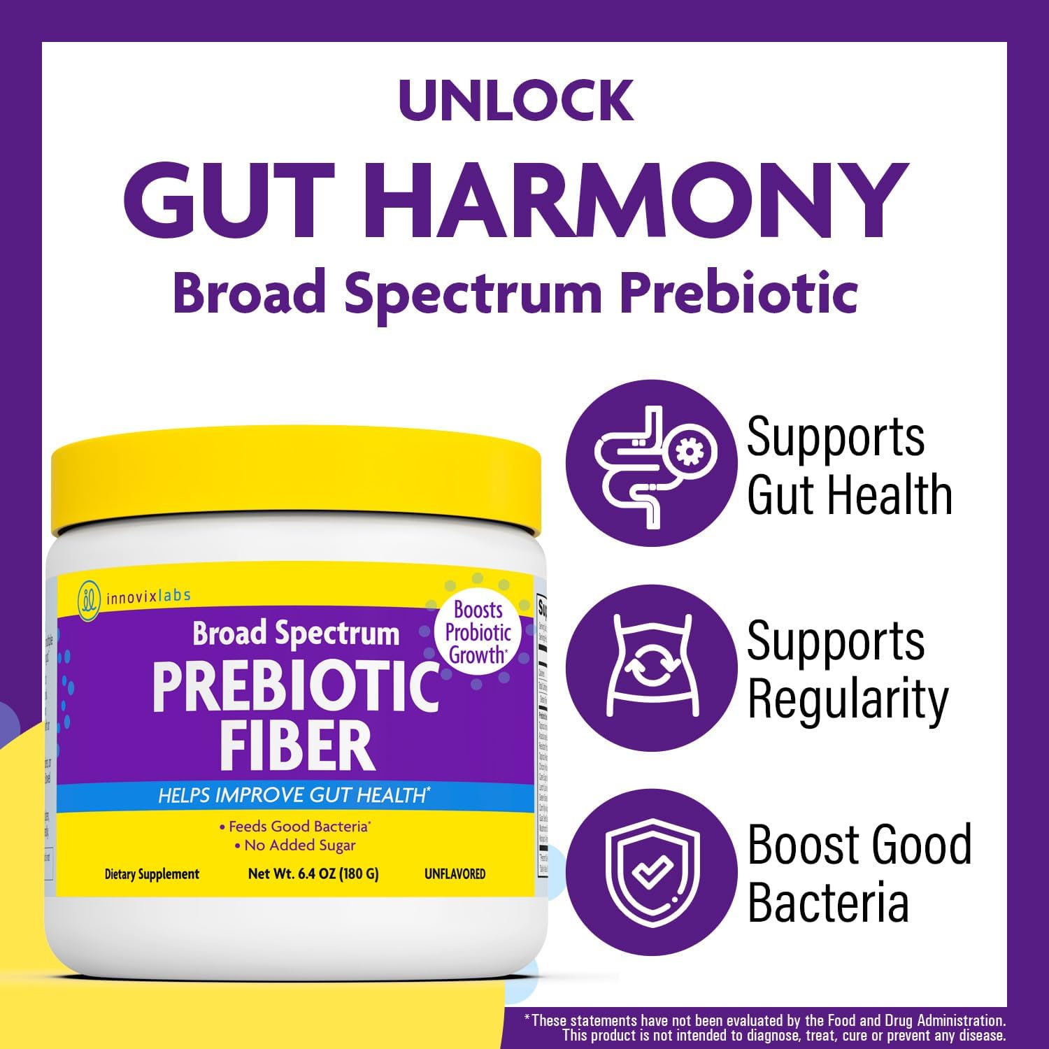 Broad Spectrum Prebiotic | Targeted Gut Flora Support - InnovixLabs
