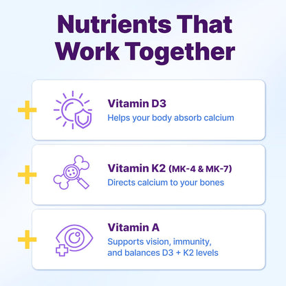 Vitamin D3 + K2 (with Vitamin A)